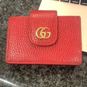 Gucci Accordion Red Wallet